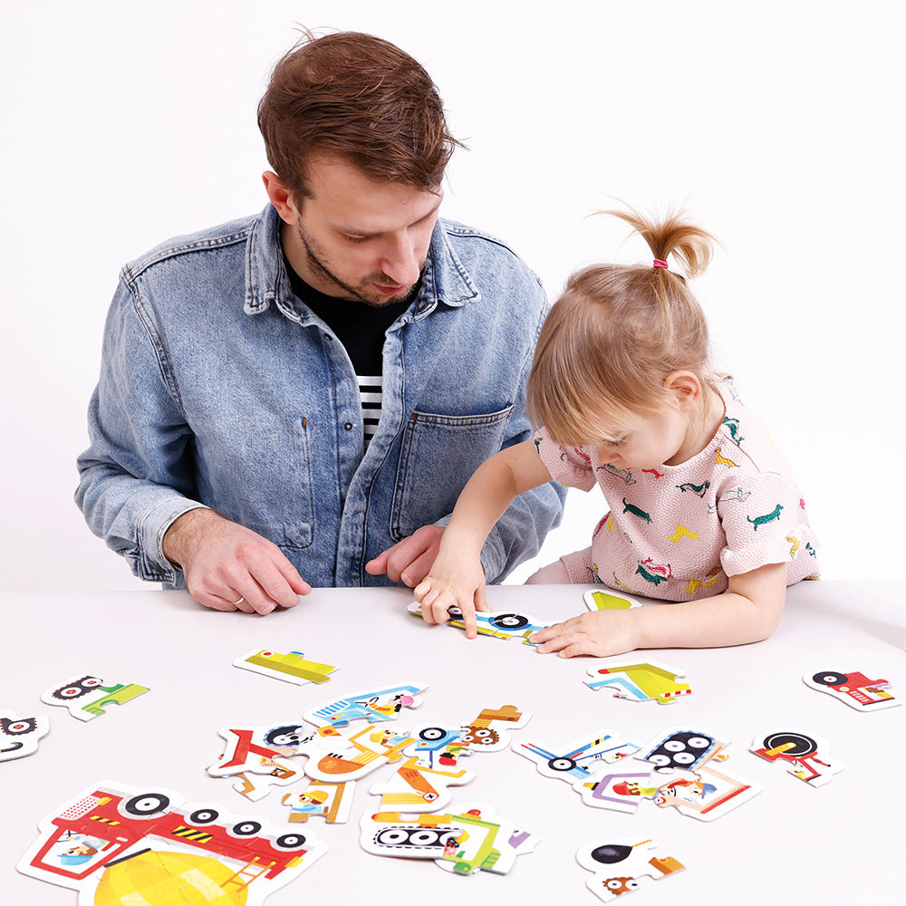 Banana Panda Progressive Puzzles – Construction Vehicles