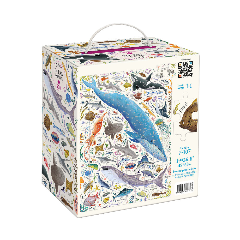 Ocean Animals Puzzle by Banana Panda | 200 Pieces | Mucky Wolf