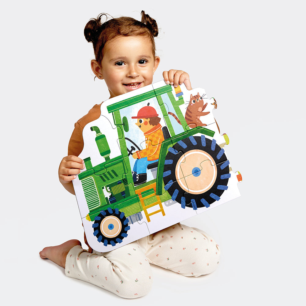 Banana Panda Play-as-You-Go Puzzle Tractor