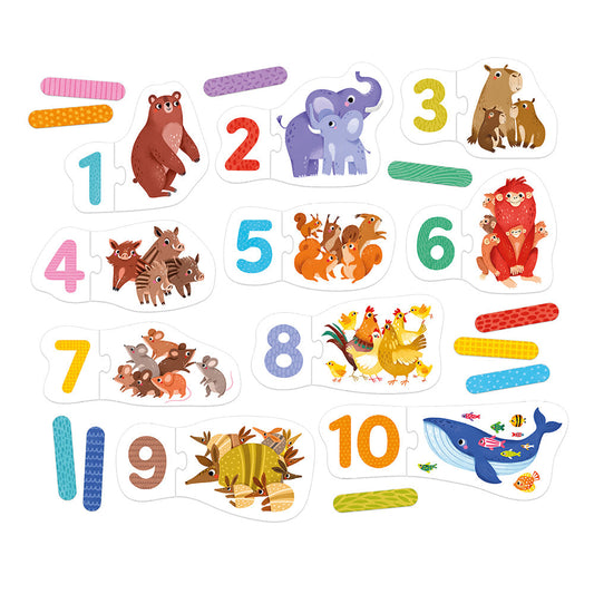 Puzzle Pairs Numbers | Banana Panda Educational Toy | Mucky Wolf