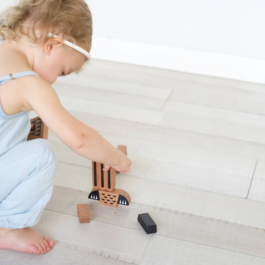 Animal Tower wooden toy