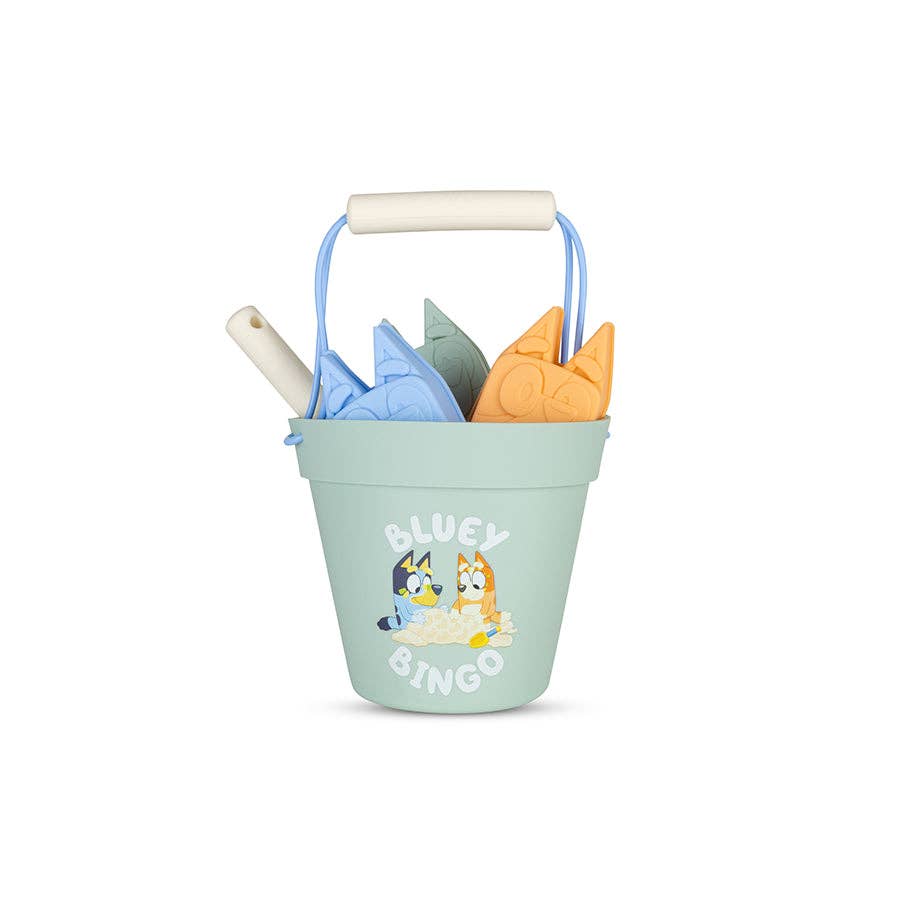 Bluey Silicone Beach Bucket Play Set for Kids
