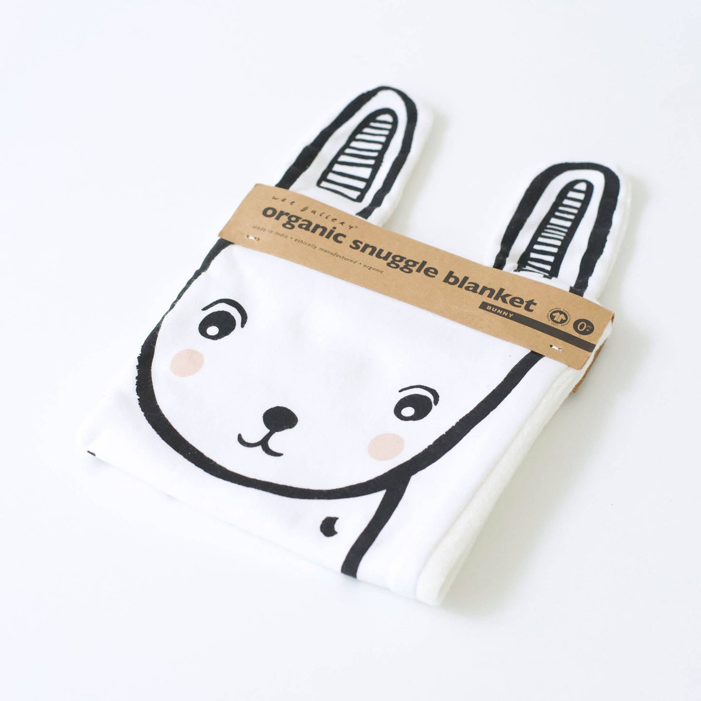Newborn Organic Bunny Snuggle Blanket perfect baby shower gift