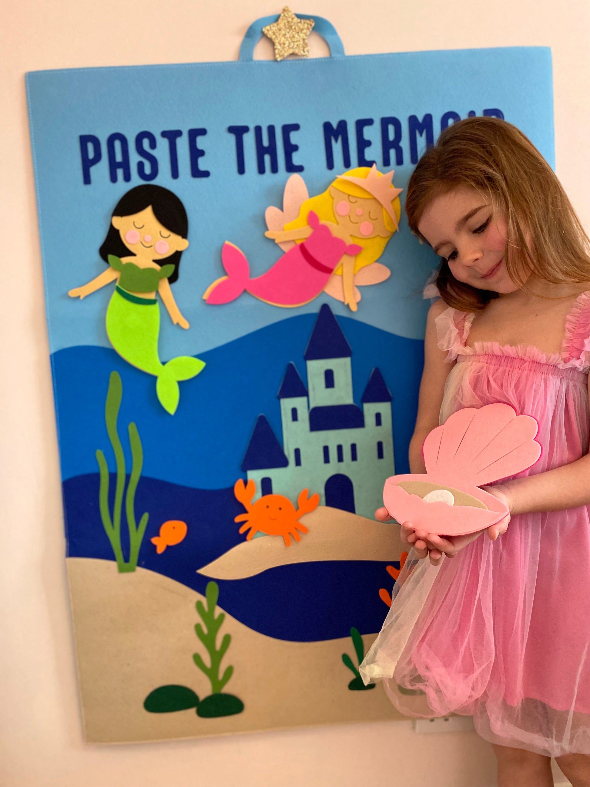 Mermaid Felt Play Board | Under the Sea Sensory Toy for Kids | Mucky Wolf