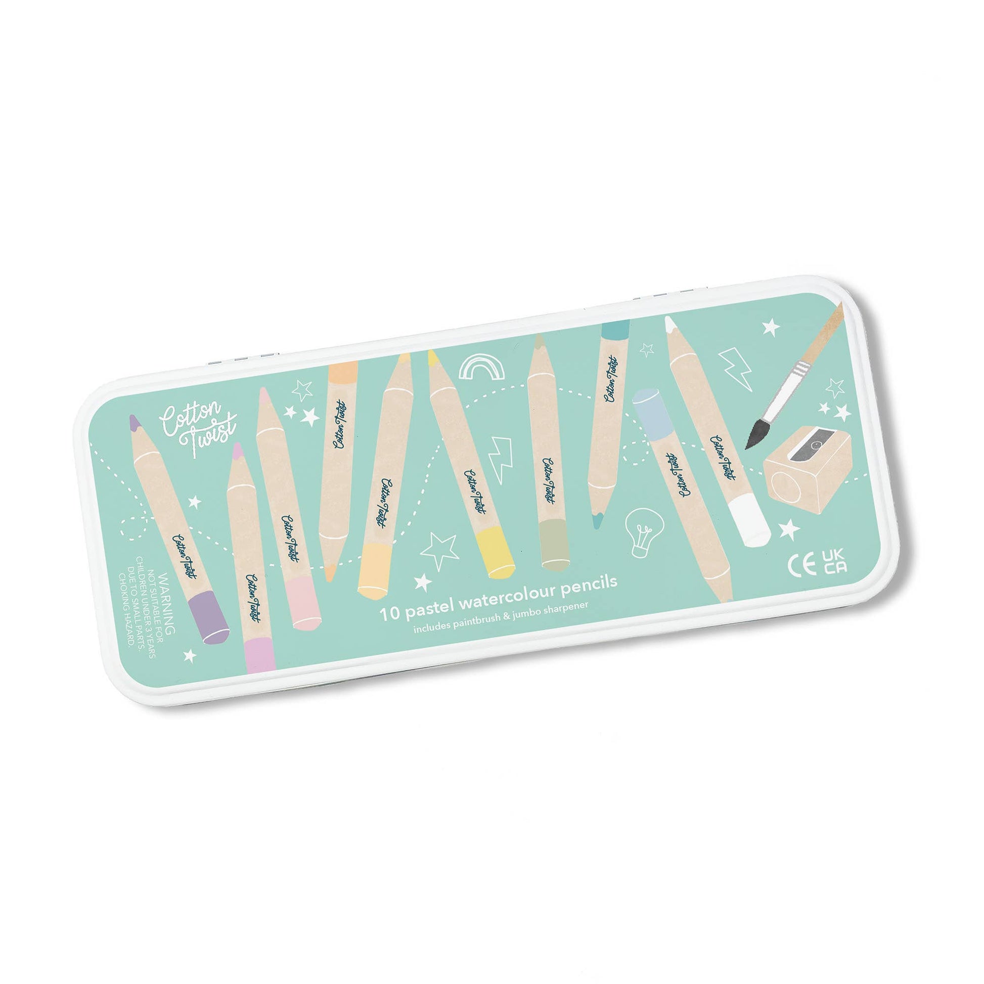 Pastel Watercolour Pencils Tin – Eco-Friendly Creative Set for Ages 3+