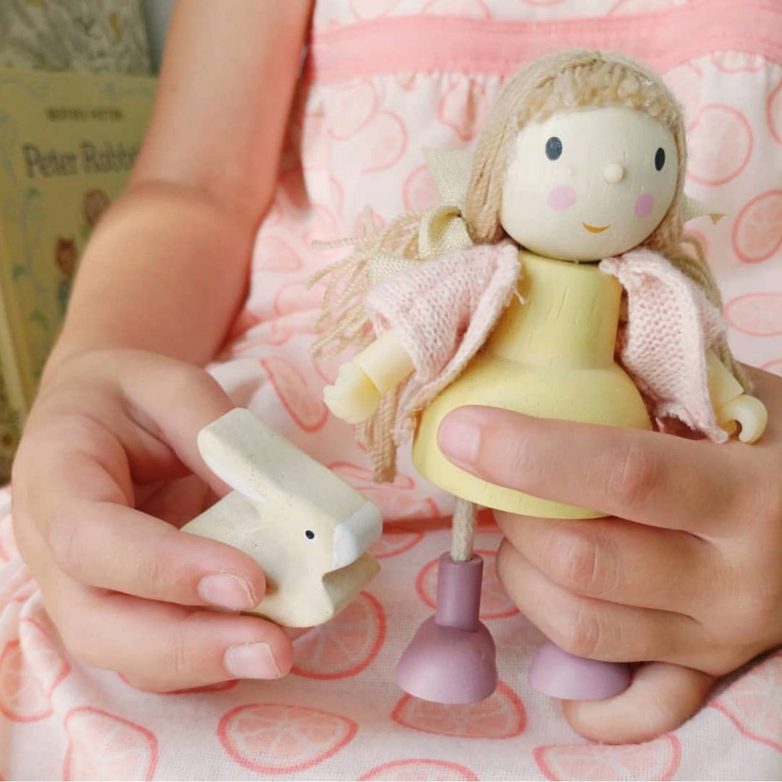 Amy And Her Rabbit - Dolls House Doll Accessory