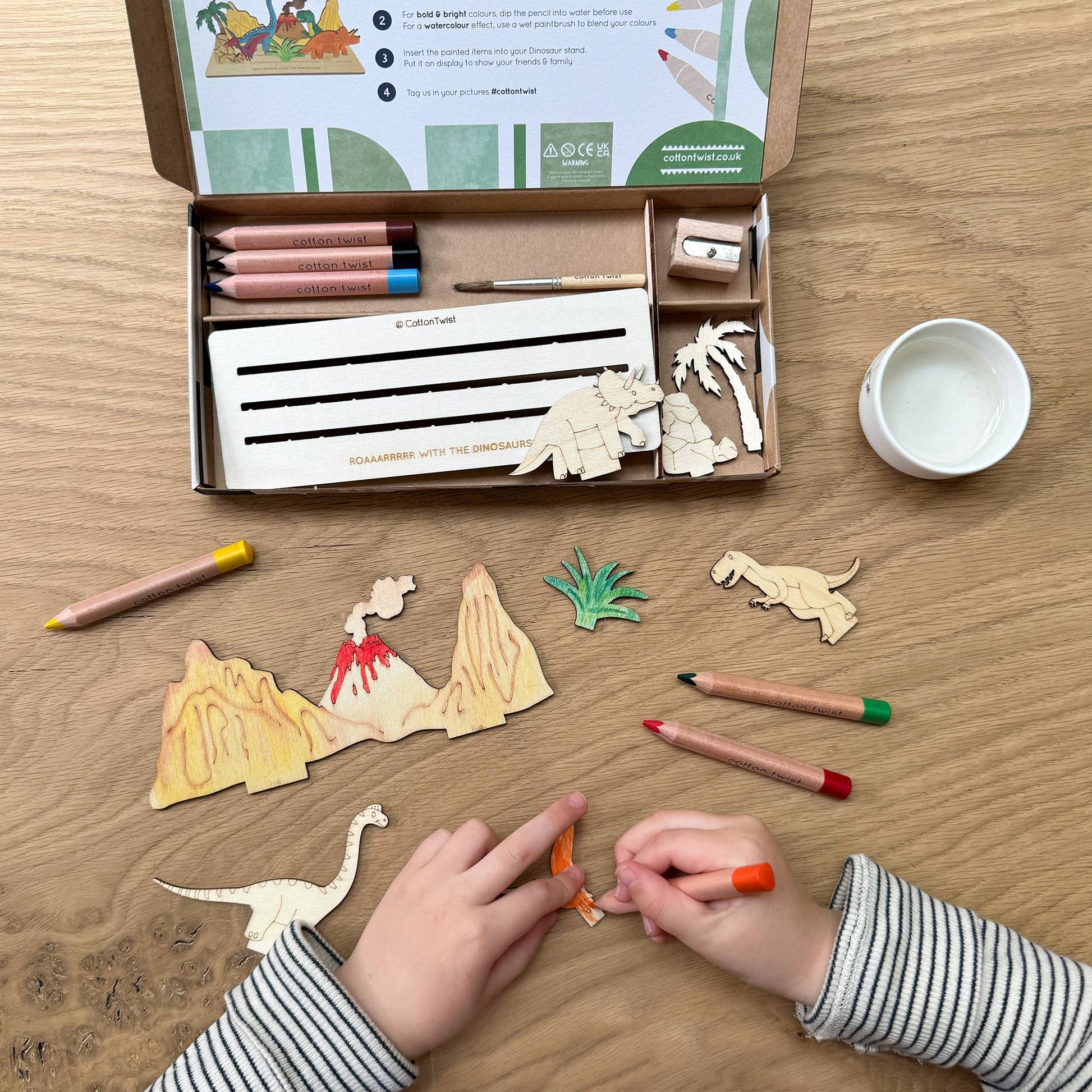 Dinosaur Wooden Craft Kit – Eco-Friendly Creative Fun for Ages 3+