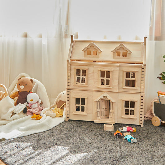 Wooden Victorian Dolls House 3-Storey | PlanToys | Mucky Wolf