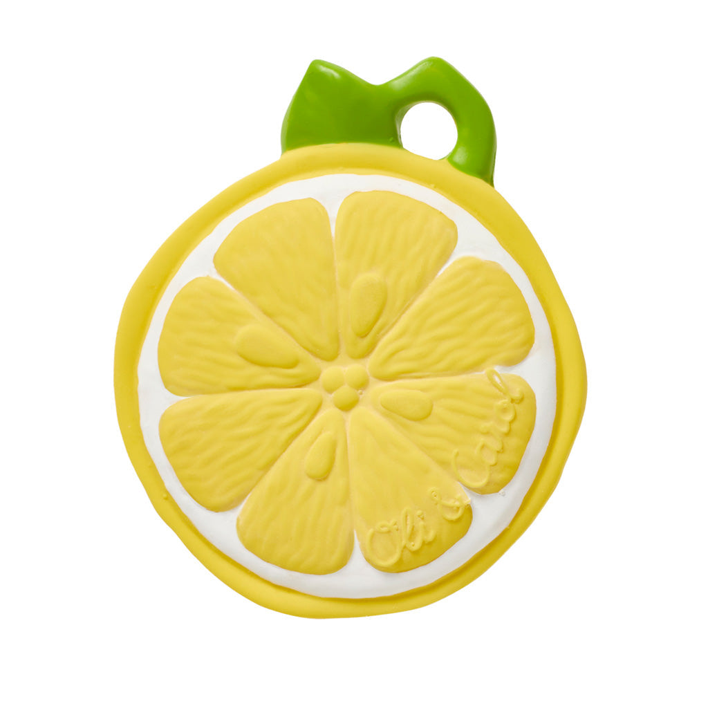 Natural Rubber Lemon Baby Teether | Oli & Carol | Mucky Wolf