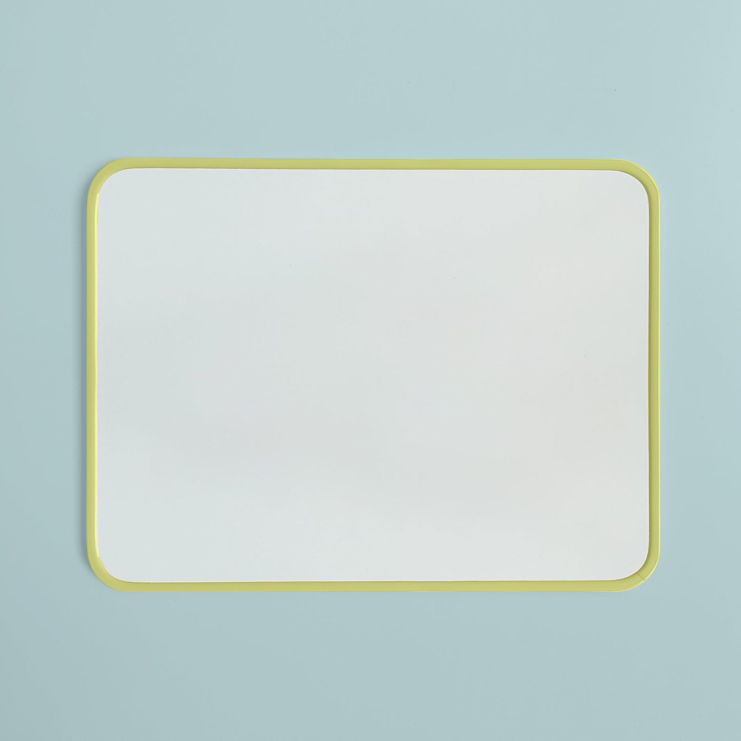 Yellow magnetic board for magnets toddler playroom 