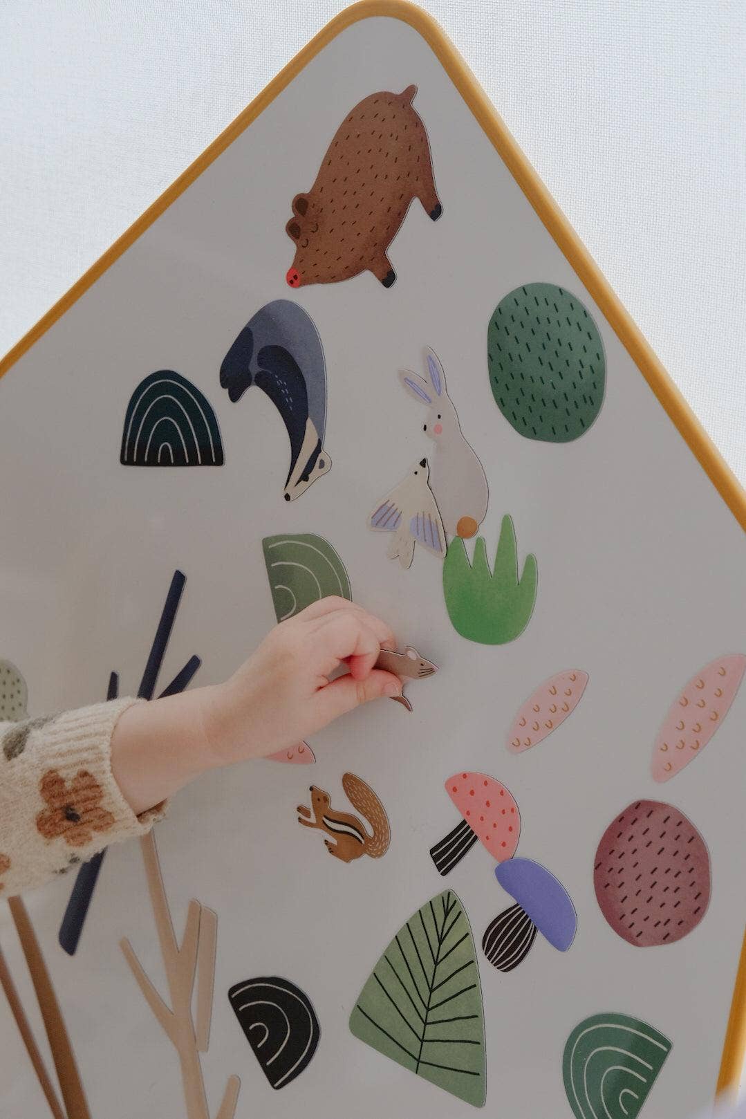 Beautiful forest magents for toddler playroom and bathtime