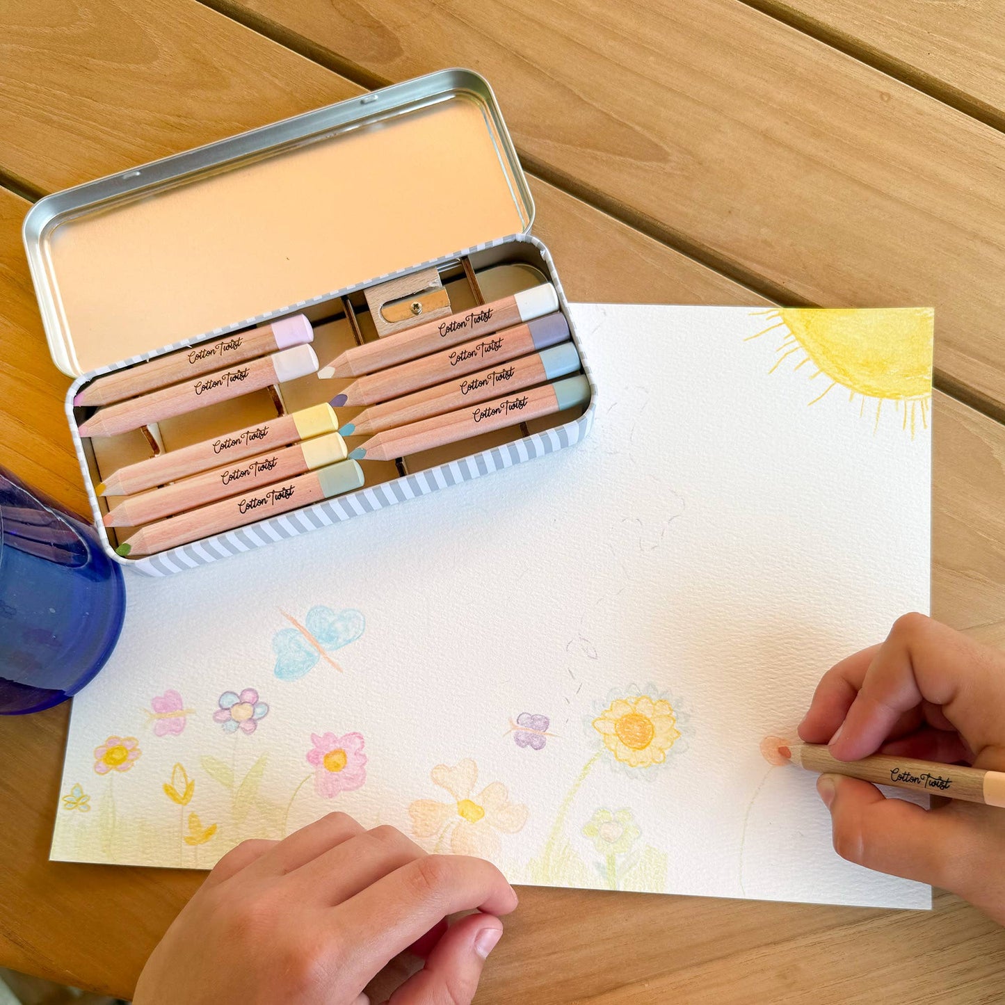 Pastel Watercolour Pencils Tin – Eco-Friendly Creative Set for Ages 3+