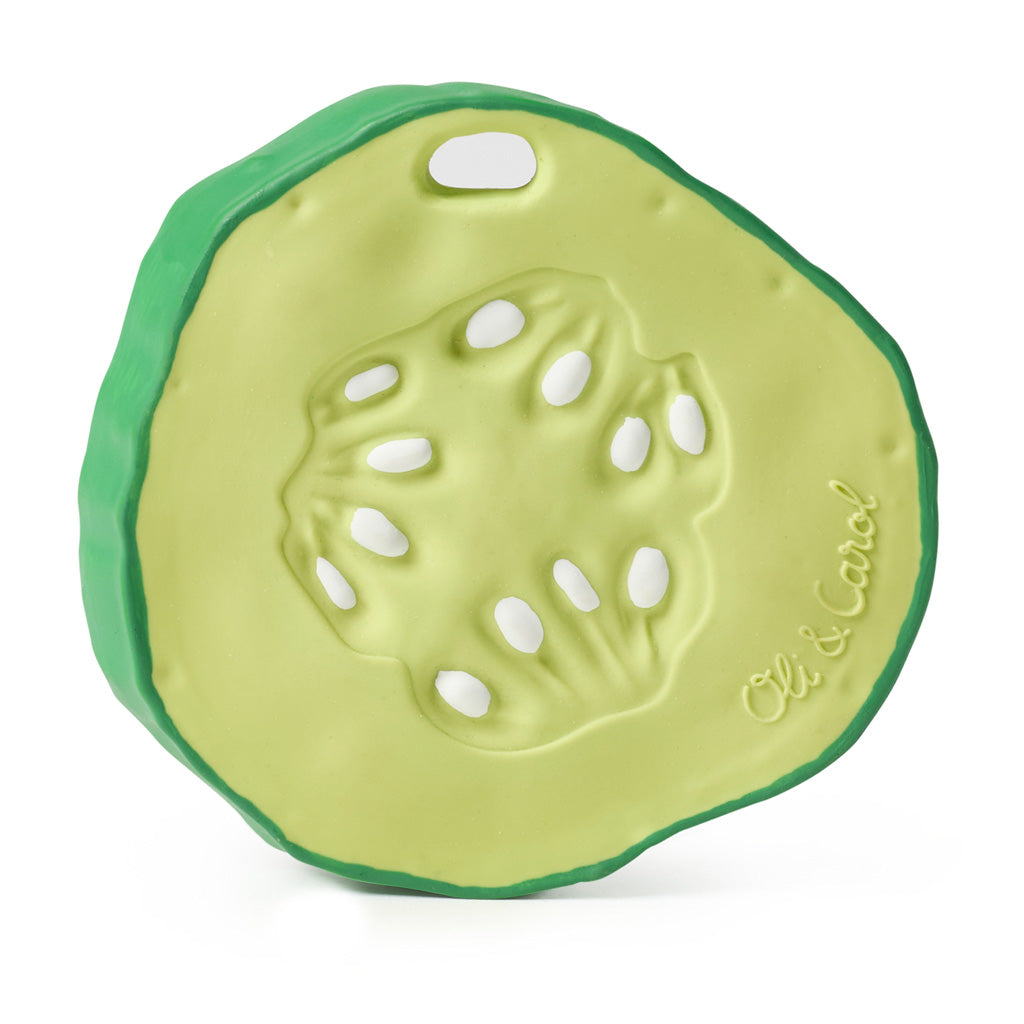 Natural Rubber Baby Teether & Bath Toy | Cucumber – Mucky Wolf