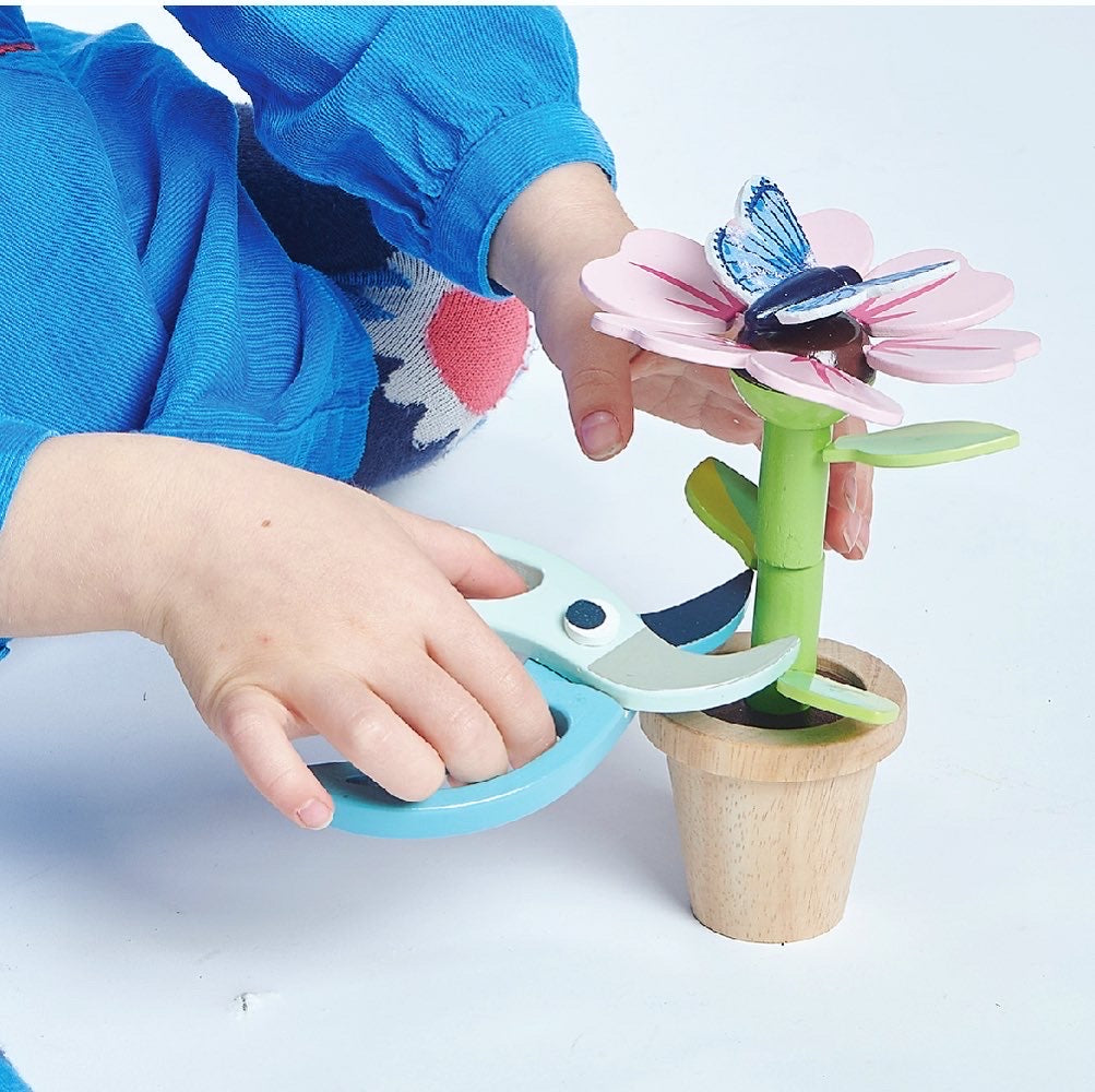 Wooden Flower Pot + Butterfly Play Set - Ages 3+