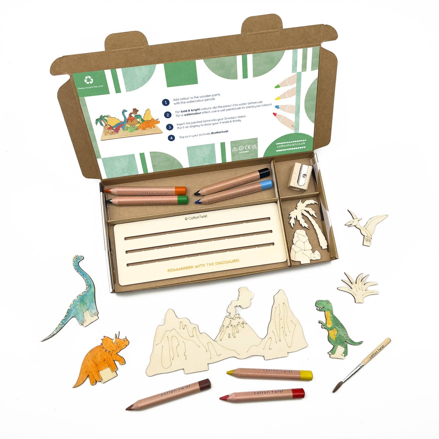 Dinosaur Wooden Craft Kit – Eco-Friendly Creative Fun for Ages 3+