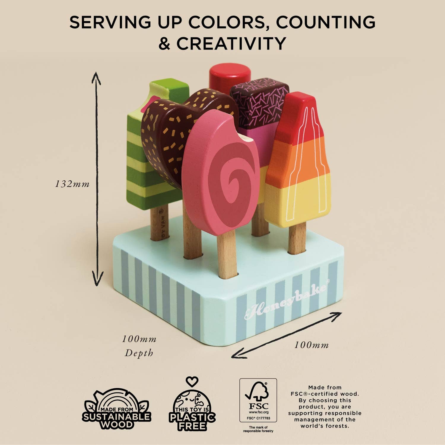 Wooden Ice Lollies & Popsicles Set – FSC® Certified Pretend Play Toy