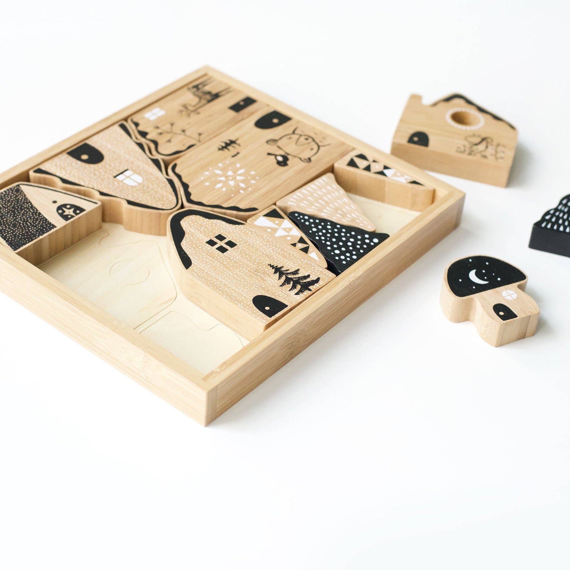 Woodland Village wooden toy for toddlers 