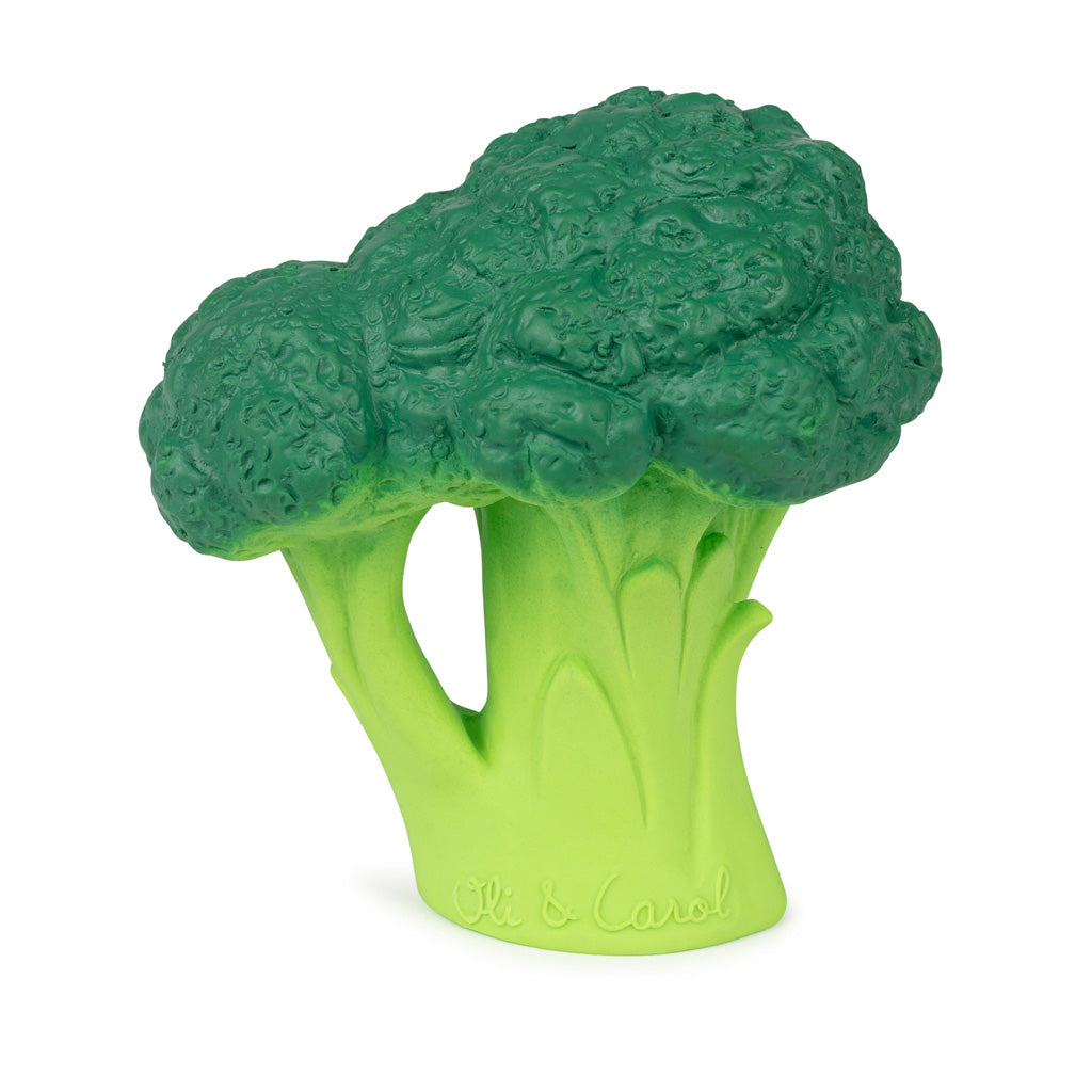 Natural Rubber Baby Teether & Bath Toy | Broccoli – Mucky Wolf