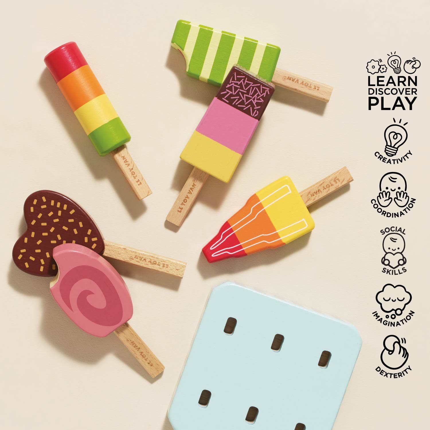 Wooden Ice Lollies & Popsicles Set – FSC® Certified Pretend Play Toy