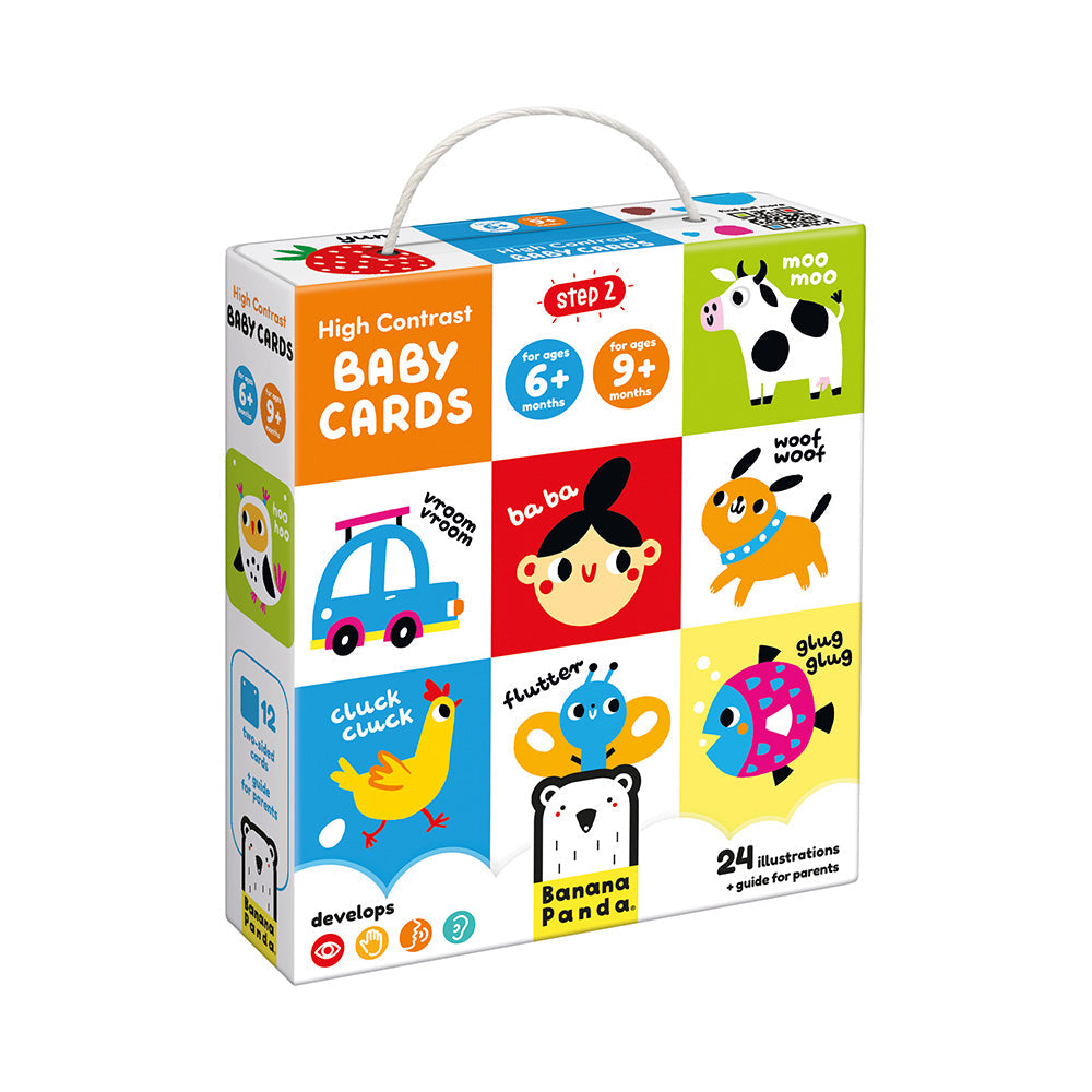 Banana Panda High Contrast Baby Cards – Ages 6 Months+