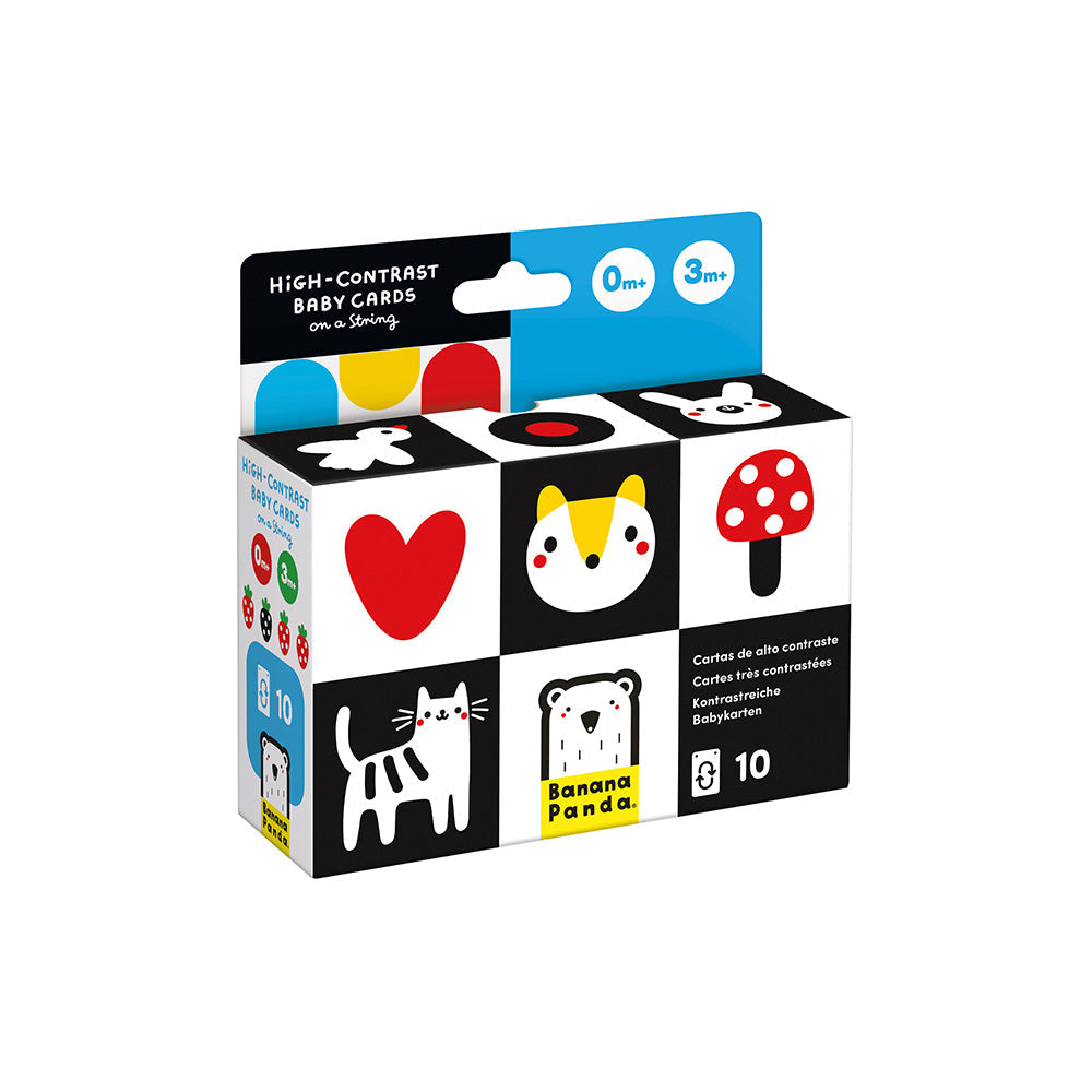High Contrast Baby Sensory Cards on a String | Mucky Wolf