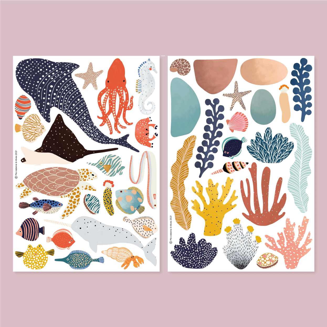 Ocean Animals Magnets Childrens Playroom Beautiful 