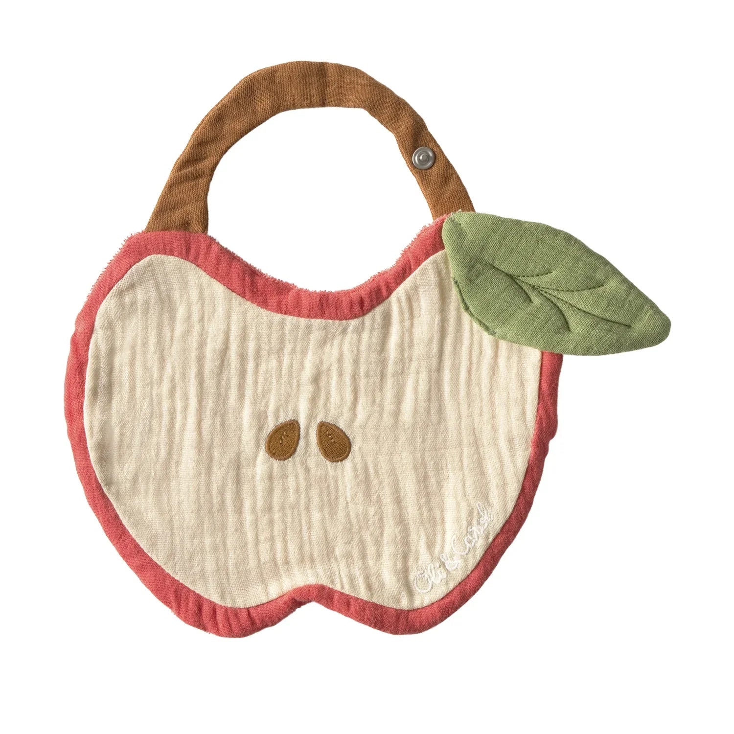 Apple Feeding Baby Bib - Organic