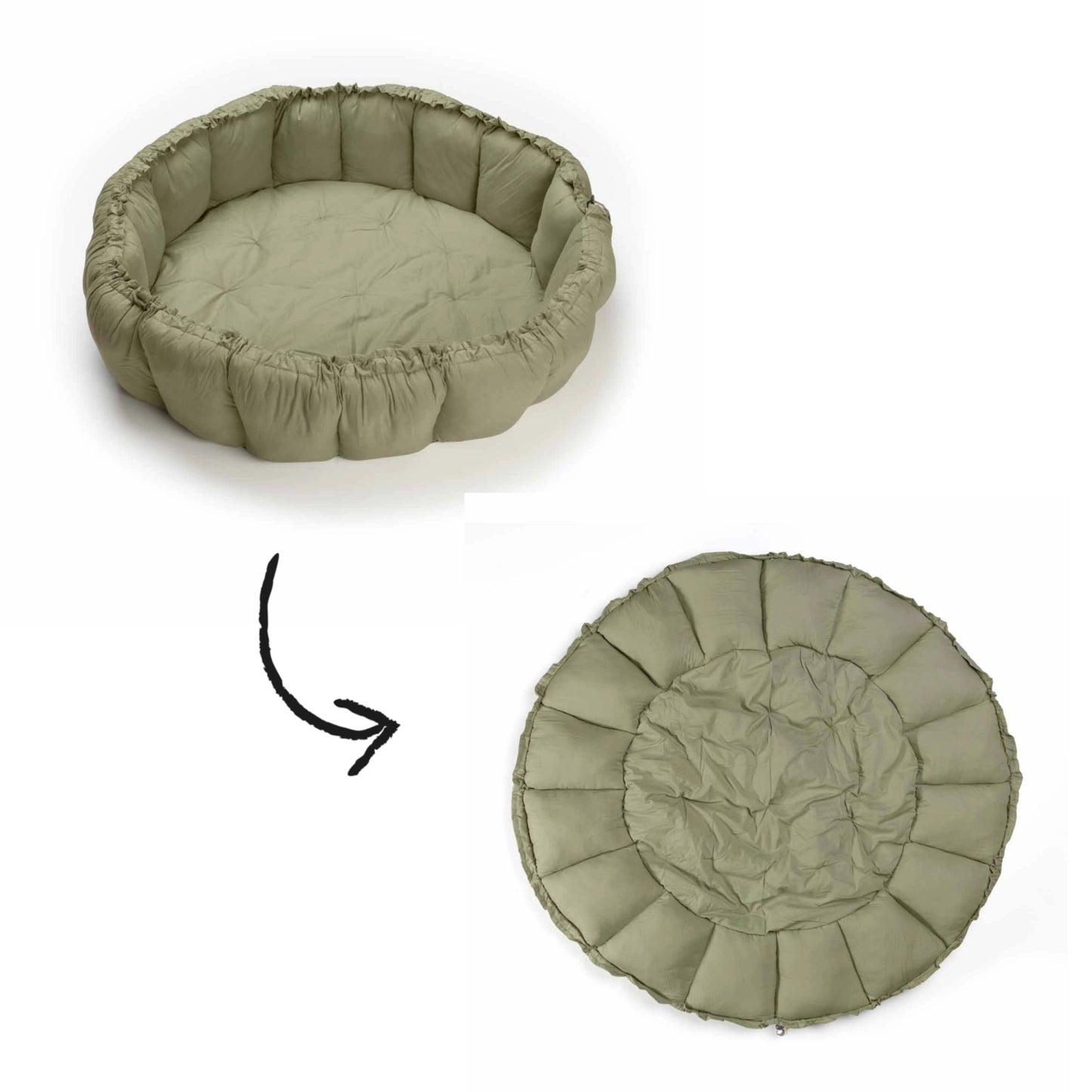 Soft Circle Organic Baby Playmat - Coco - Meadow Green
