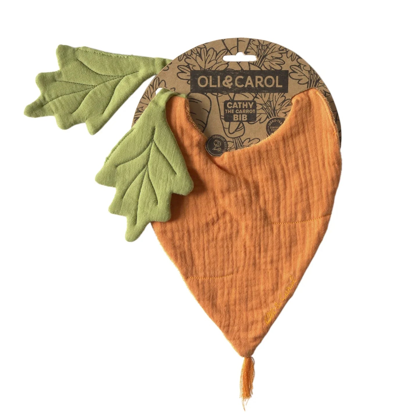 Carrot Feeding Baby Bib - Organic