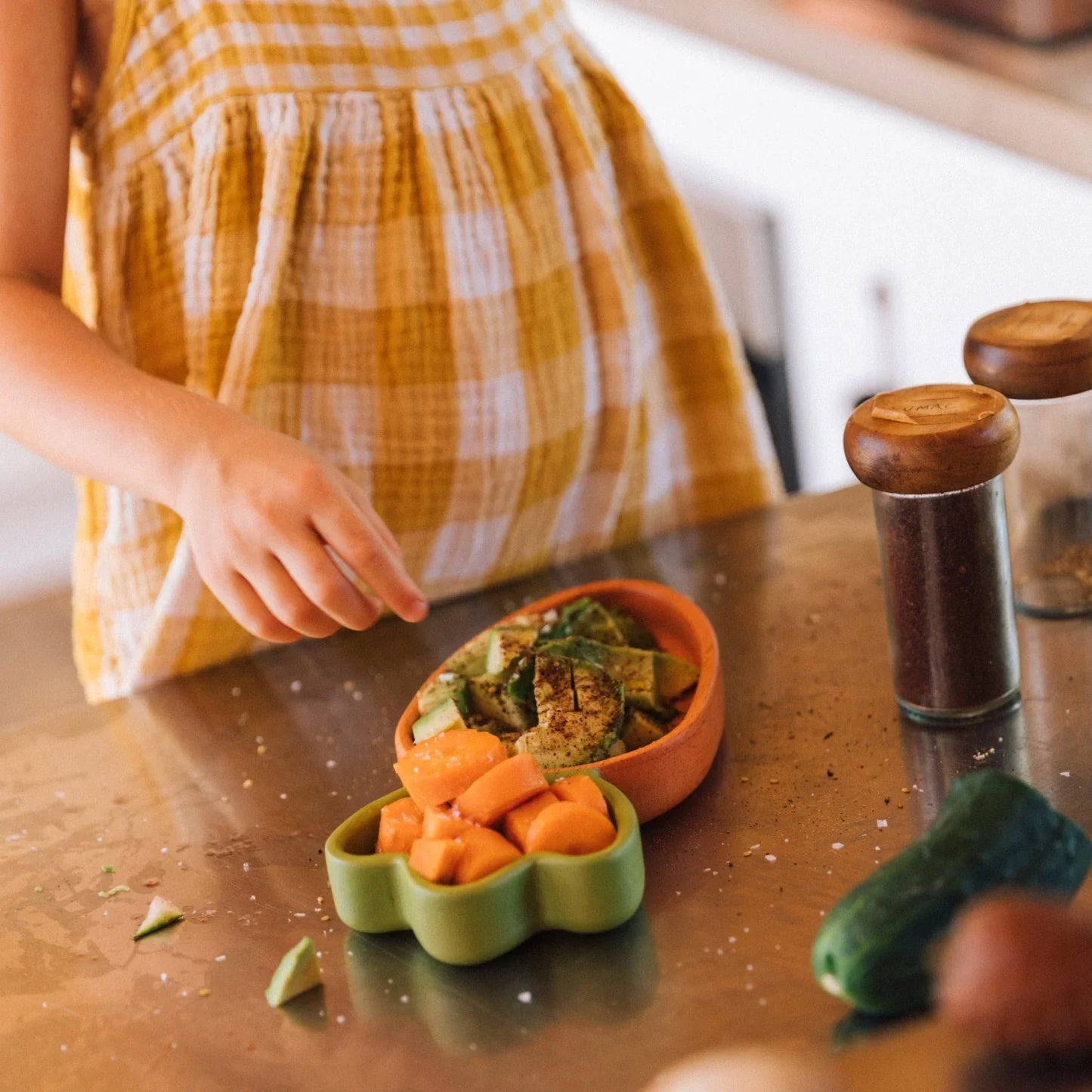 Wooden Baby Plate & Spoon Set | Cathy the Carrot | Oli & Carol