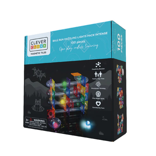 Cleverclixx  Ball Run Dazzling Lights Pack Intense 100 pieces