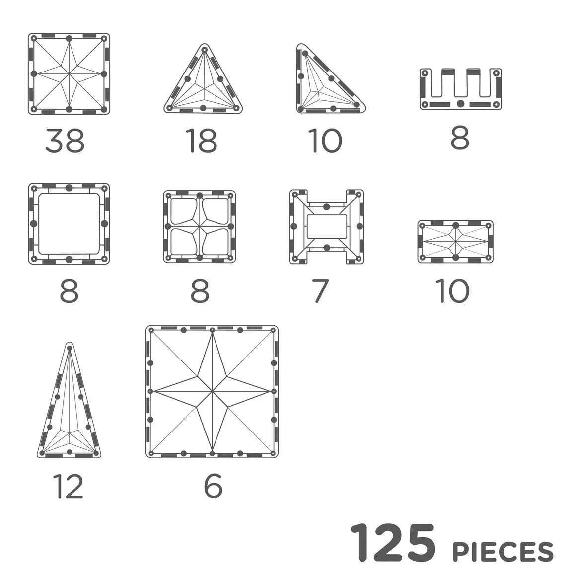 Cleverclixx Large Creative Pack Pastel 125 Pieces