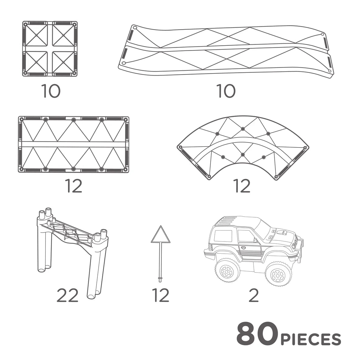 Large Race Track Pastel | 80 pieces