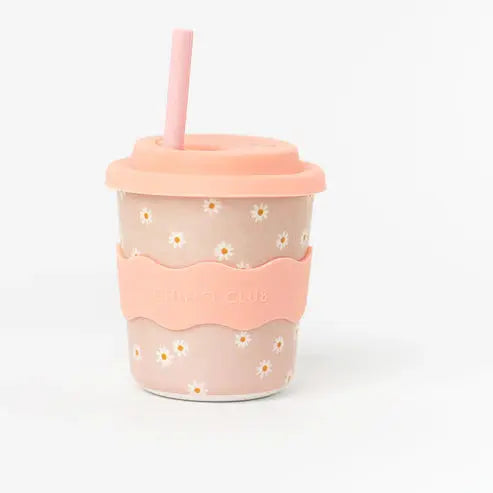 Pink Daisy Babychino Cup 4oz (Straws Sold Separately)