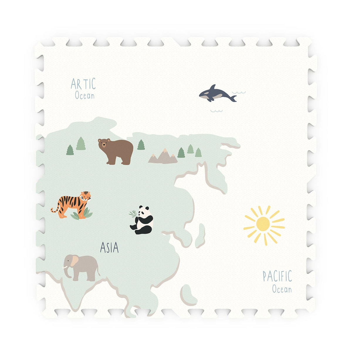 Tiloo World Map Playmat | Foam Toy Storage | Mucky Wolf