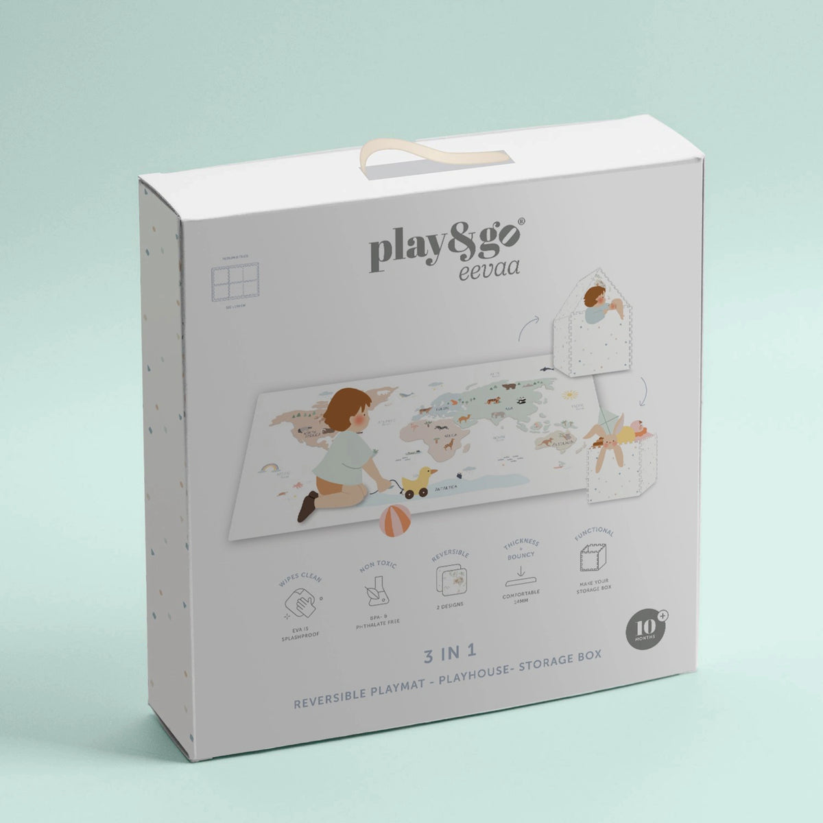 Tiloo World Map Playmat | Foam Toy Storage | Mucky Wolf