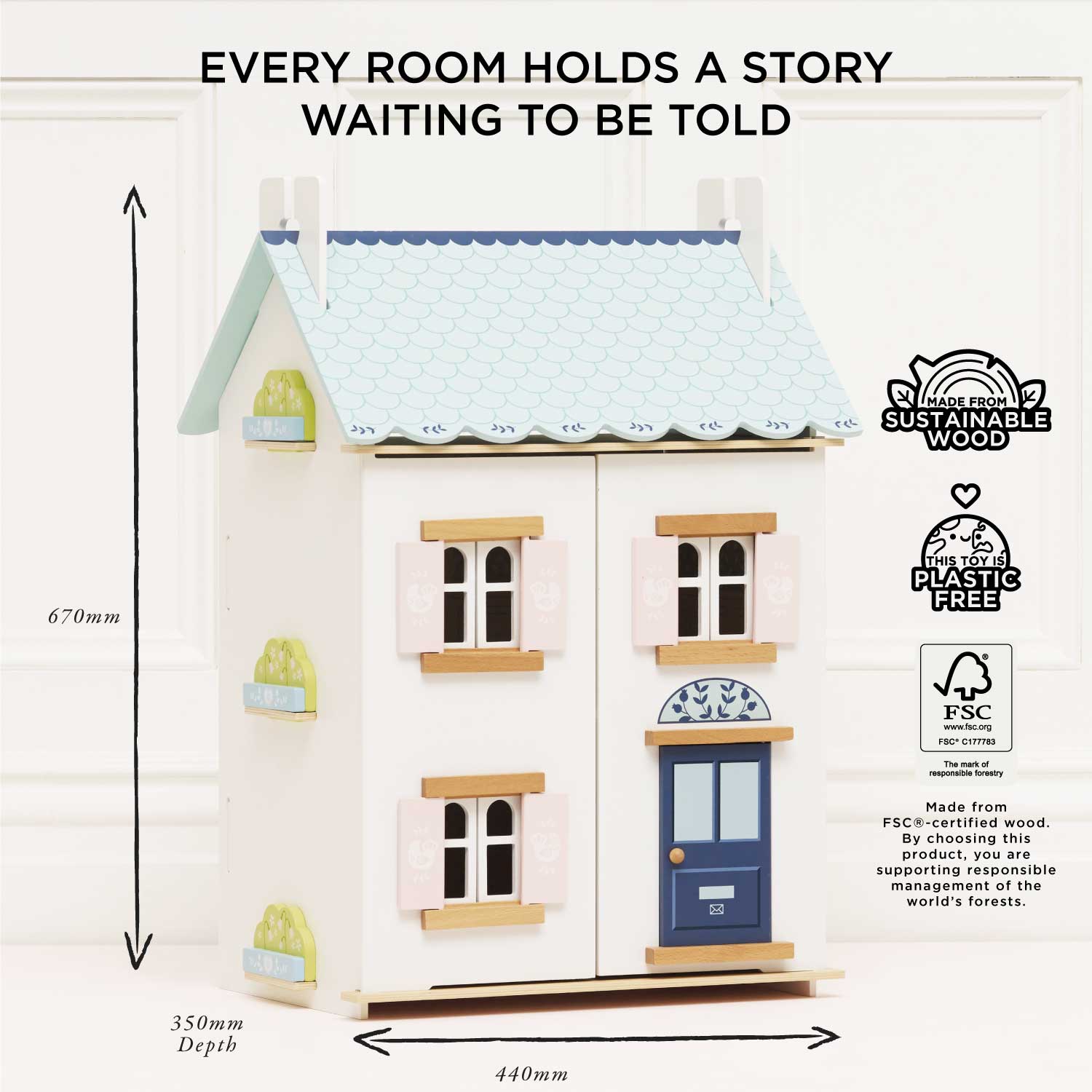 Bluebelle Wooden Dolls House - Premium Dollhouse | Le Toy Van