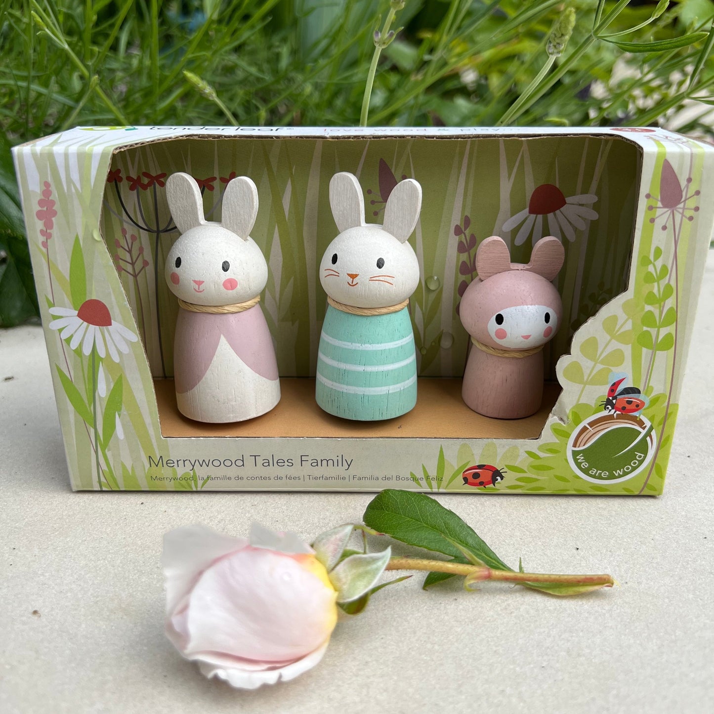 Wooden Bunny Family Set | Tender Leaf Merrywood Tales Small World Play