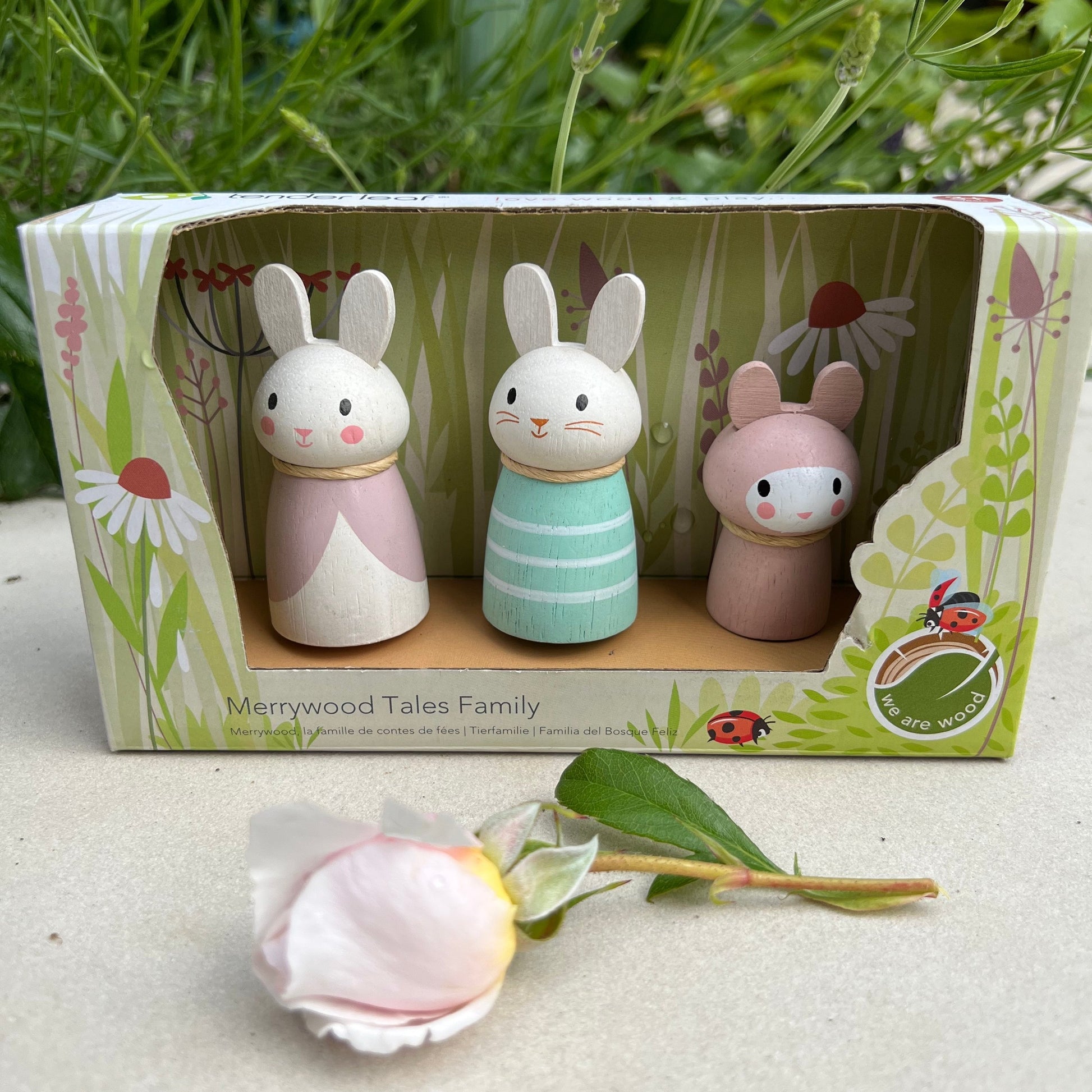 Wooden Bunny Family Set | Tender Leaf Merrywood Tales Small World Play