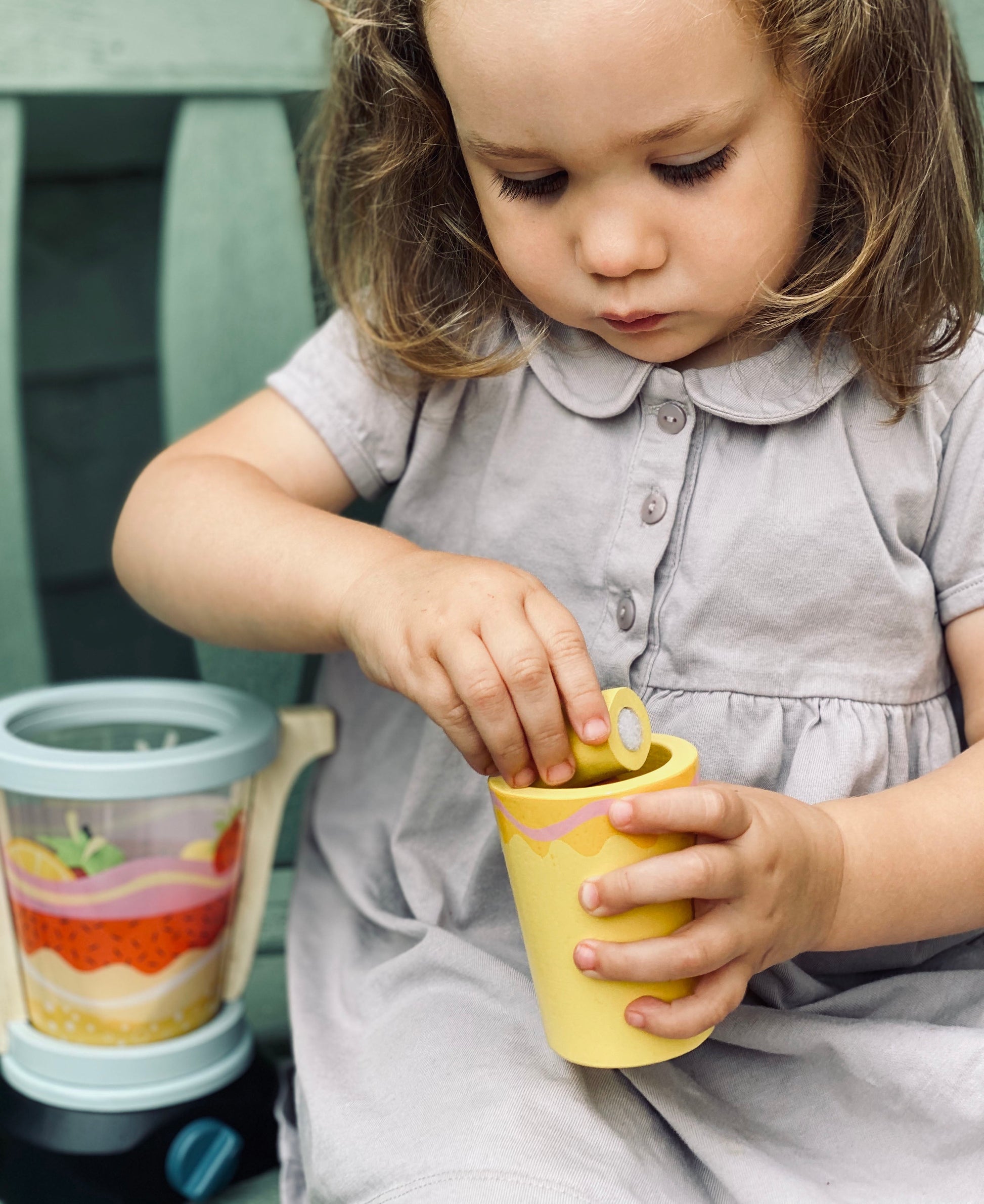 Wooden Fruity Blender & Smoothie Set for Kids | Mucky Wolf