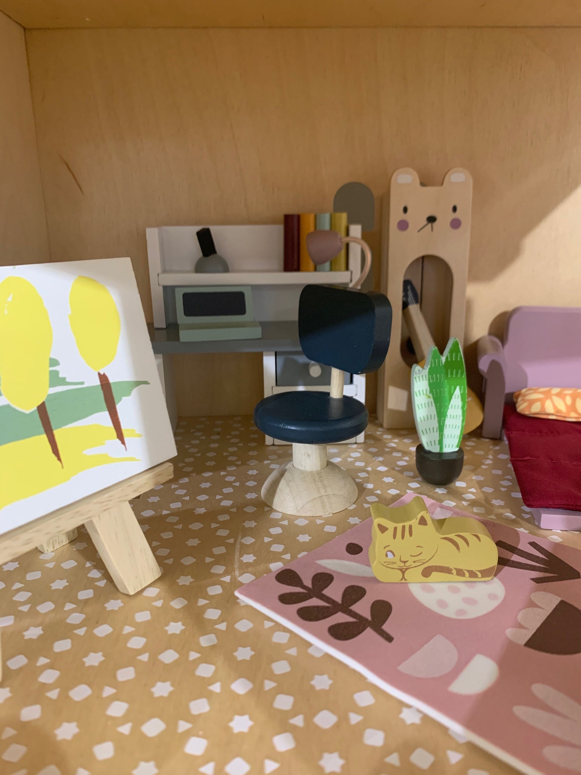Tender Leaf Dolls House Study Furniture | Wooden Miniature Office Set | 1:12 Scale UK