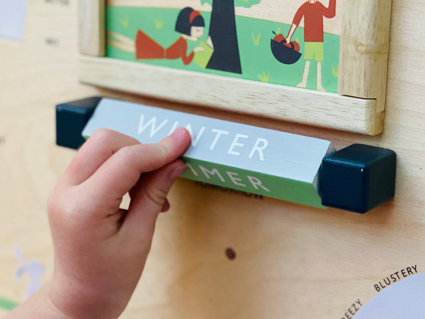 Weather Watch Busy Board - Wooden Weather Station by Tender Leaf Toys | Mucky Wolf