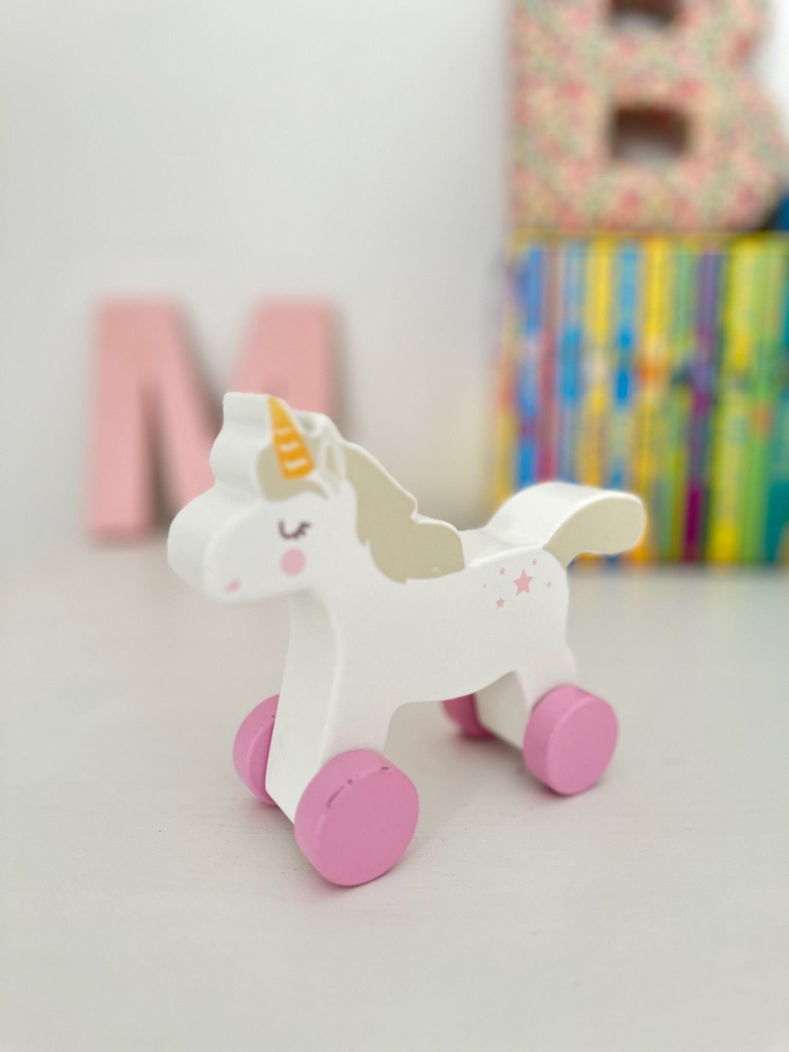  Wooden Unicorn Push Along Toy – Sustainable Baby Toy | Mucky Wolf