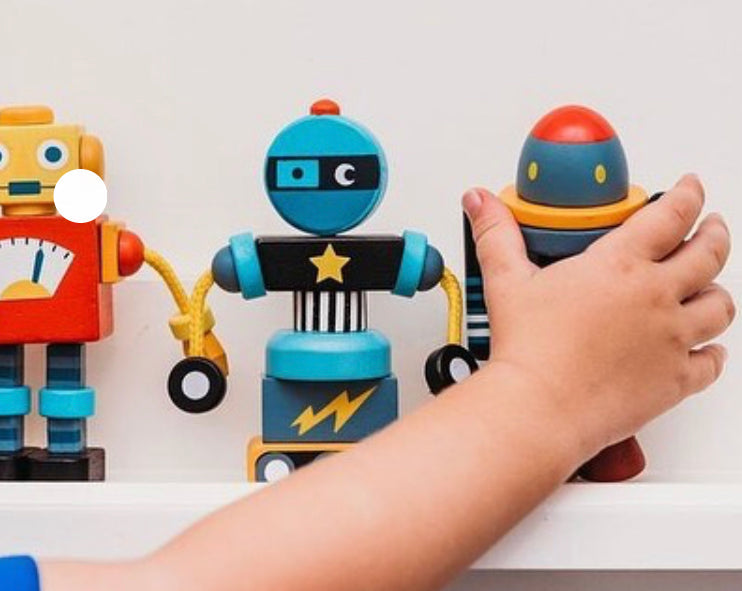 Wooden Robot Construction Toy for Kids | Mucky Wolf