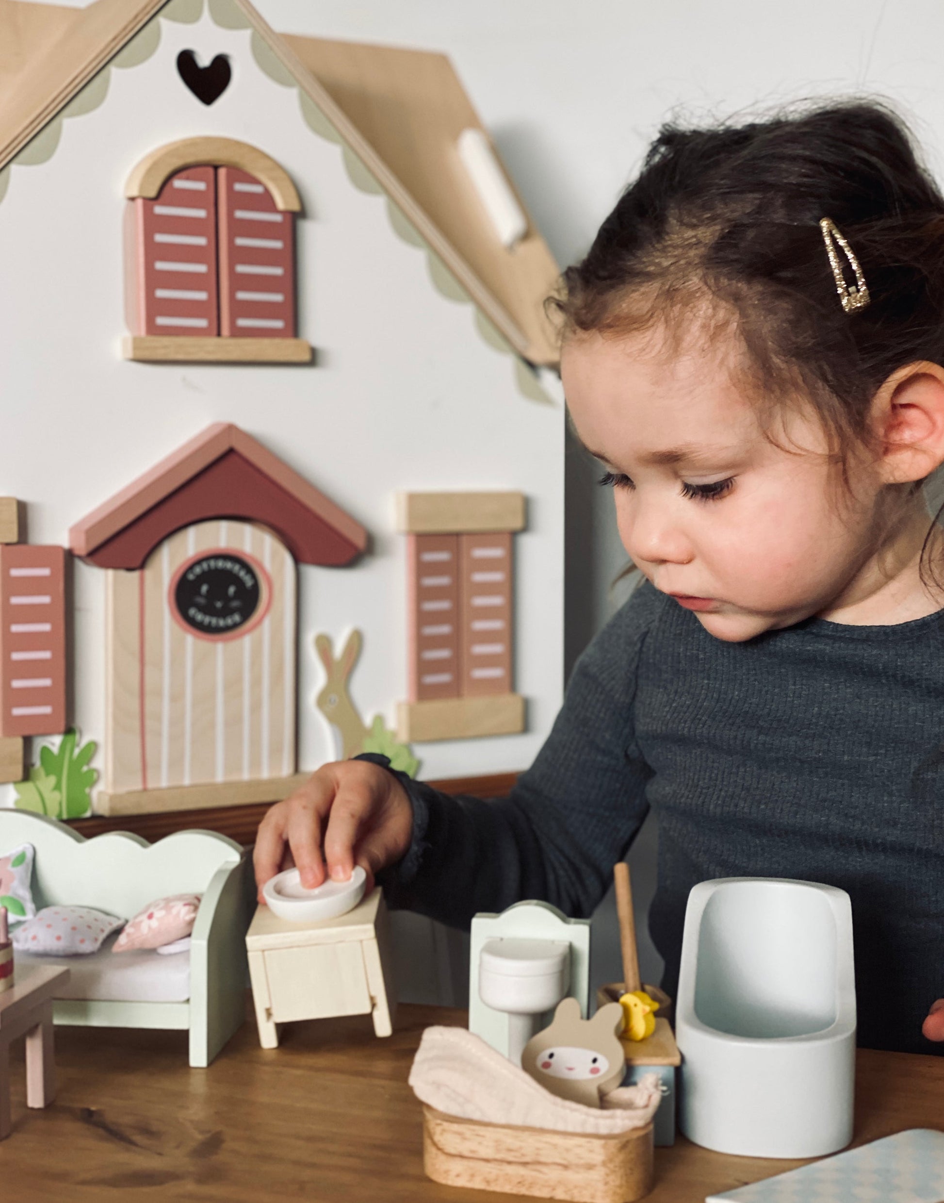 Tender Leaf Cottontail Cottage Dolls House | Wooden Dolls House | Ages 3+ UK