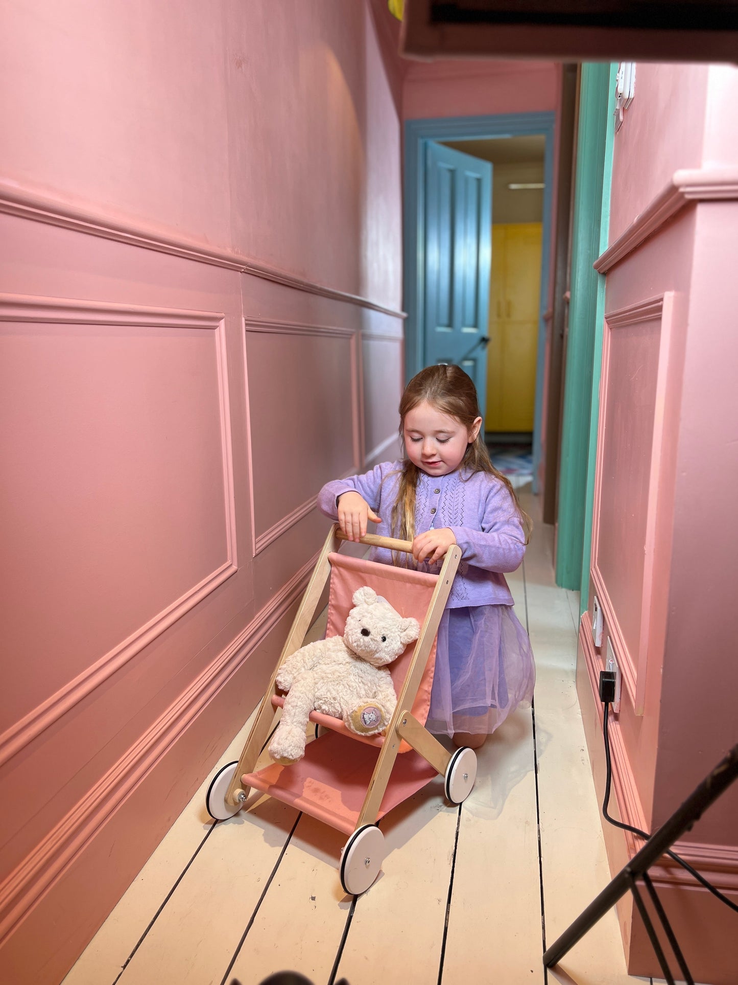 Baby Doll Stroller Wooden Toy – Mentari
