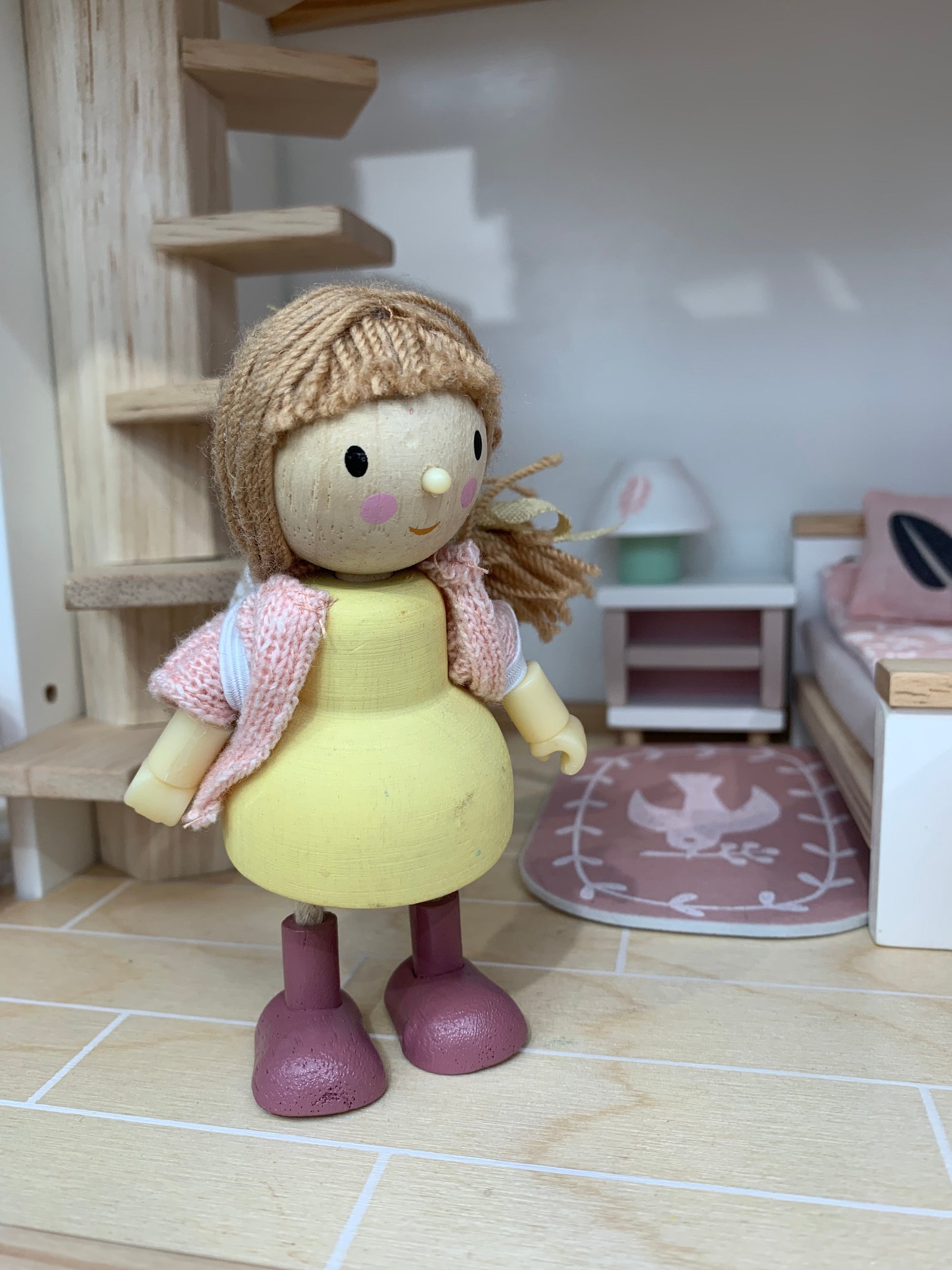 Amy And Her Rabbit - Dolls House Doll Accessory