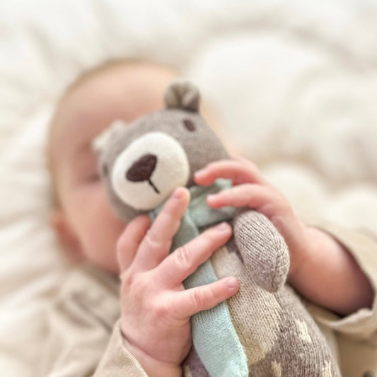 Fred The Bear Knitted Soft Toy | ThreadBear Cotton Bear | From Birth