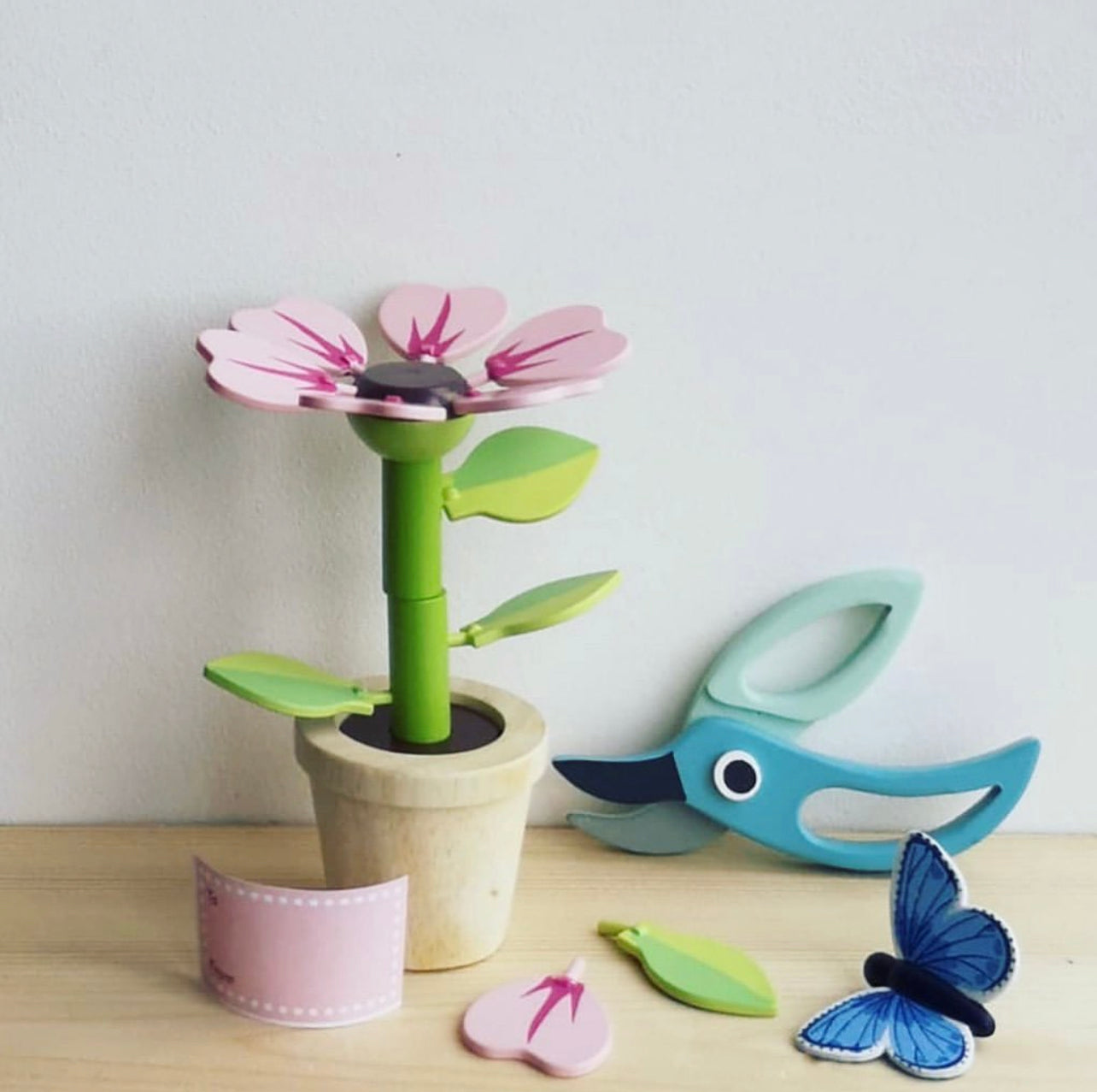 Wooden Flower Pot + Butterfly Play Set - Ages 3+