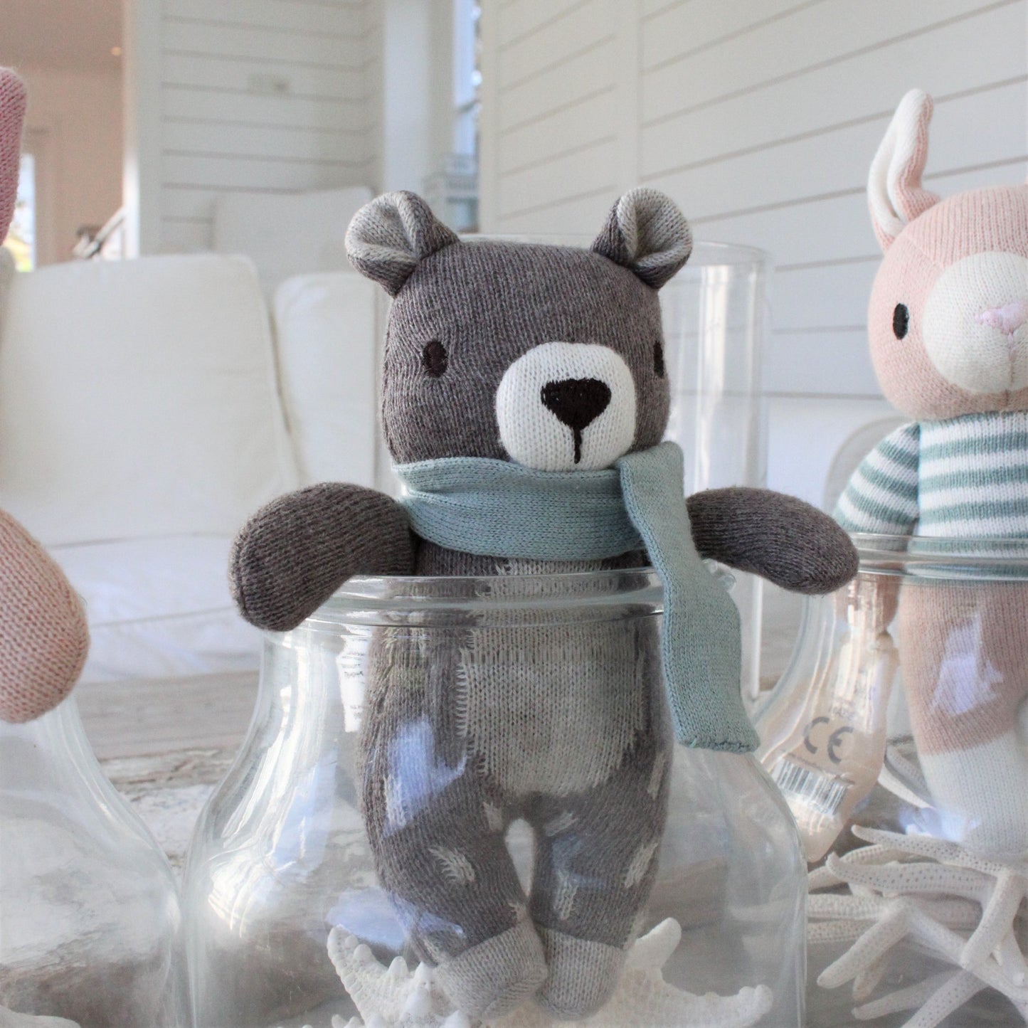 Fred The Bear Knitted Soft Toy | ThreadBear Cotton Bear | From Birth